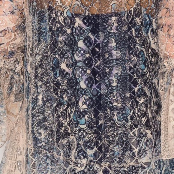 new ORIGAMI DUSTER lace CARDIGAN KIMONO wrap SEXY stunning crochet lace SM-4X - Picture 6 of 6